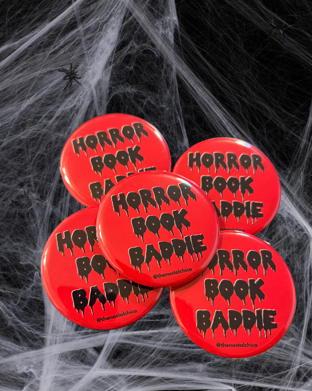 Horror Book Baddie Pin