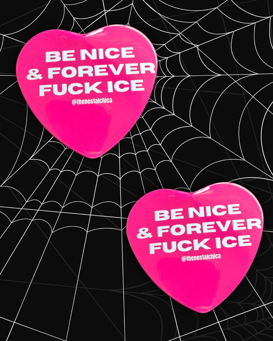 Be Nice & Forever Fuck Ice Heart Pin