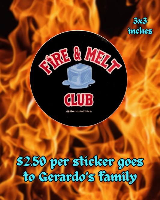 Fire & Melt Ice Club Sticker