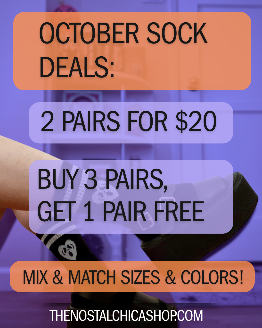 I Love Scream Socks
